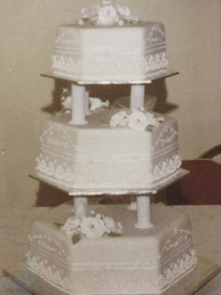 Traditional 3 Tier White Wedding Cake